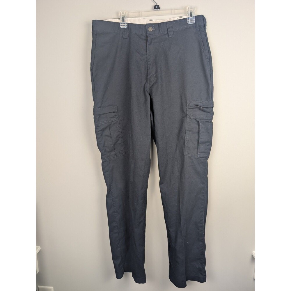 Dickies Flex Cargo Pants Mens 36x34 Relaxed Fit Straight Leg Navy Blue Y2K